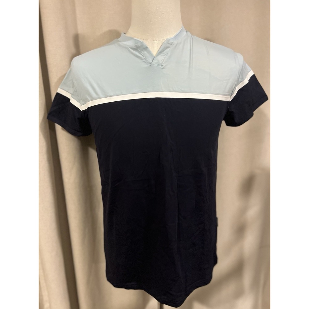 Scott James Polo Type Shirt NWT Msrp $68.00 Small Black Blue White